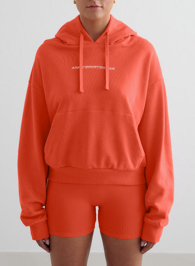 Tangerine Chunky Terry Hood