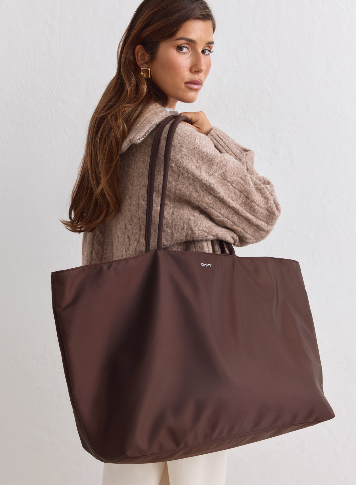 Chocolate Nylon Weekend Bag
