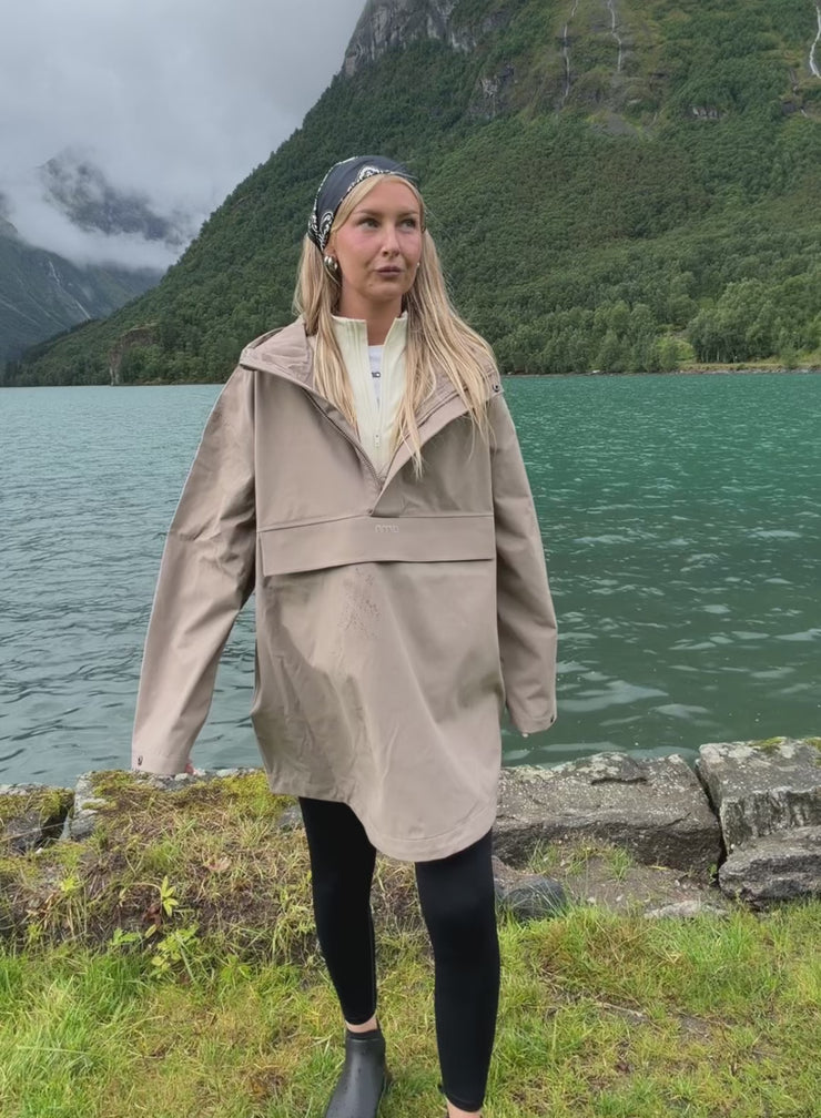 Espresso Waterproof Oversized Anorak – aim'n no