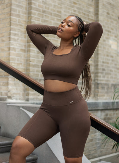 Macchiato Luxe Seamless Crop Long Sleeve