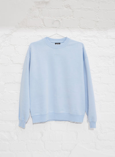 Light Blue Washed Sweatshirt